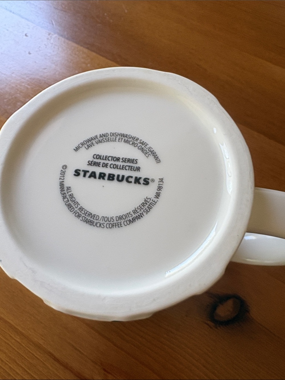 Starbucks White Mug with Black Skyline and Yellow Taxi Accent - Picture 3 of 3